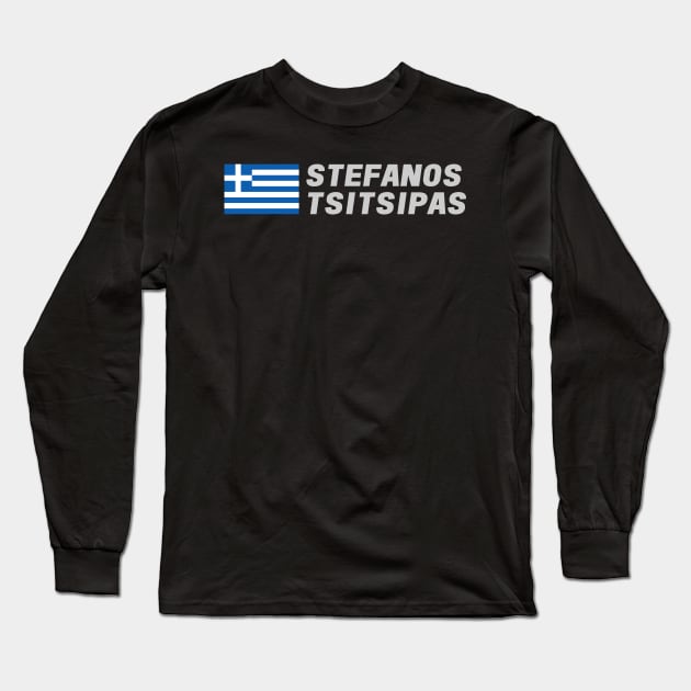 Stefanos Tsitsipas Long Sleeve T-Shirt by mapreduce